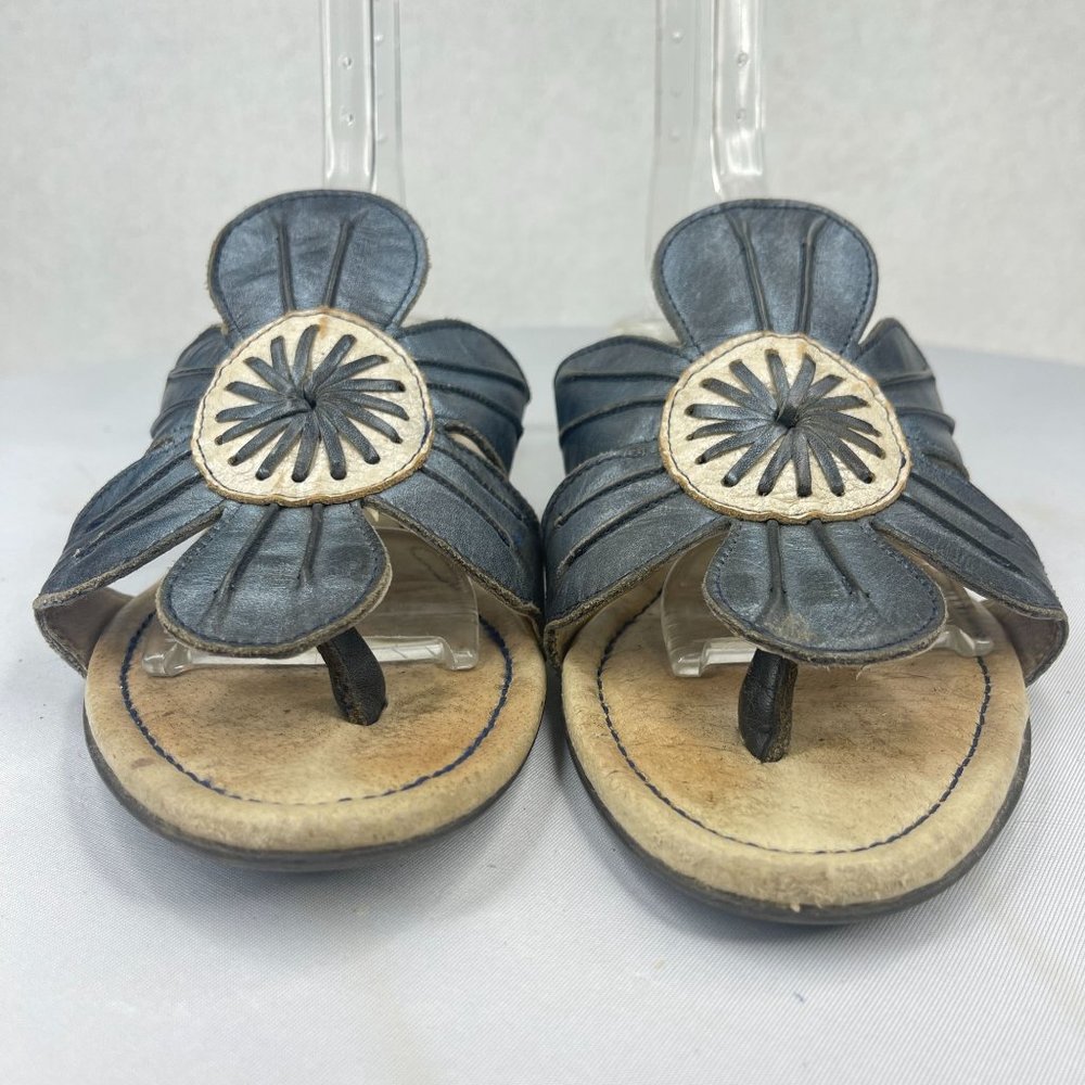 PIKOLINOS Womens 39 (US 8.5-9) Marino Gray Leather Sandals Made in Spain - Picture 4 of 12